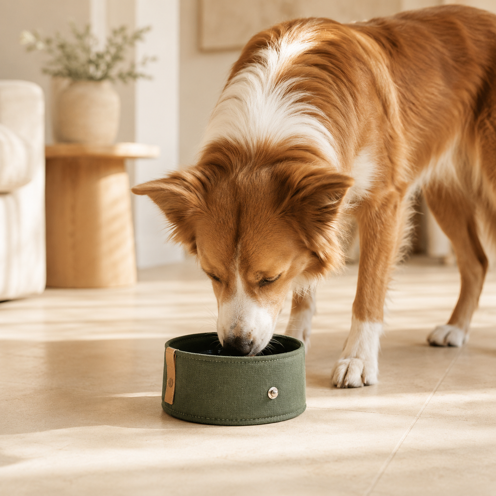 Foldable Canvas Travel Bowl for Cats & Dogs