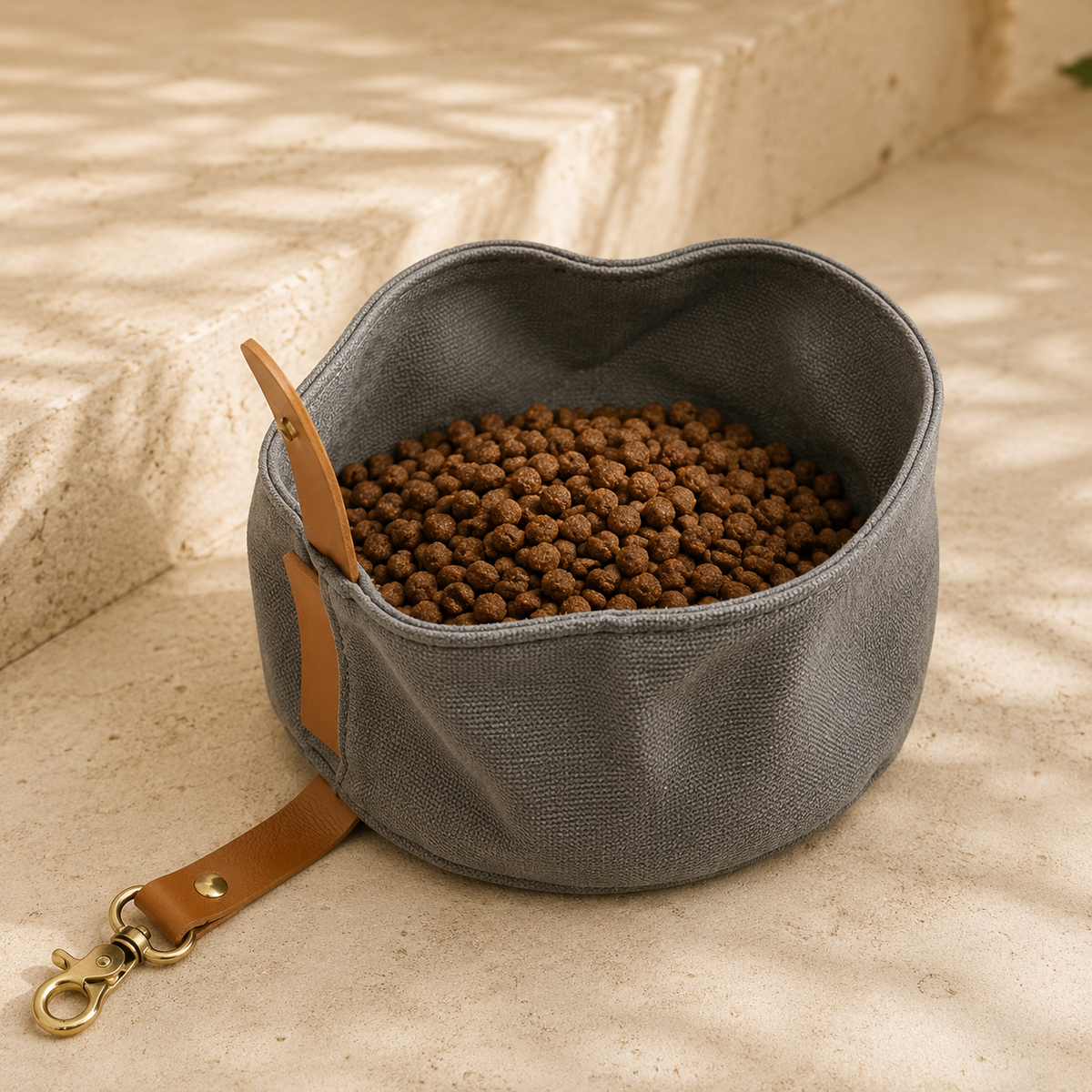 Foldable Canvas Travel Bowl for Cats & Dogs