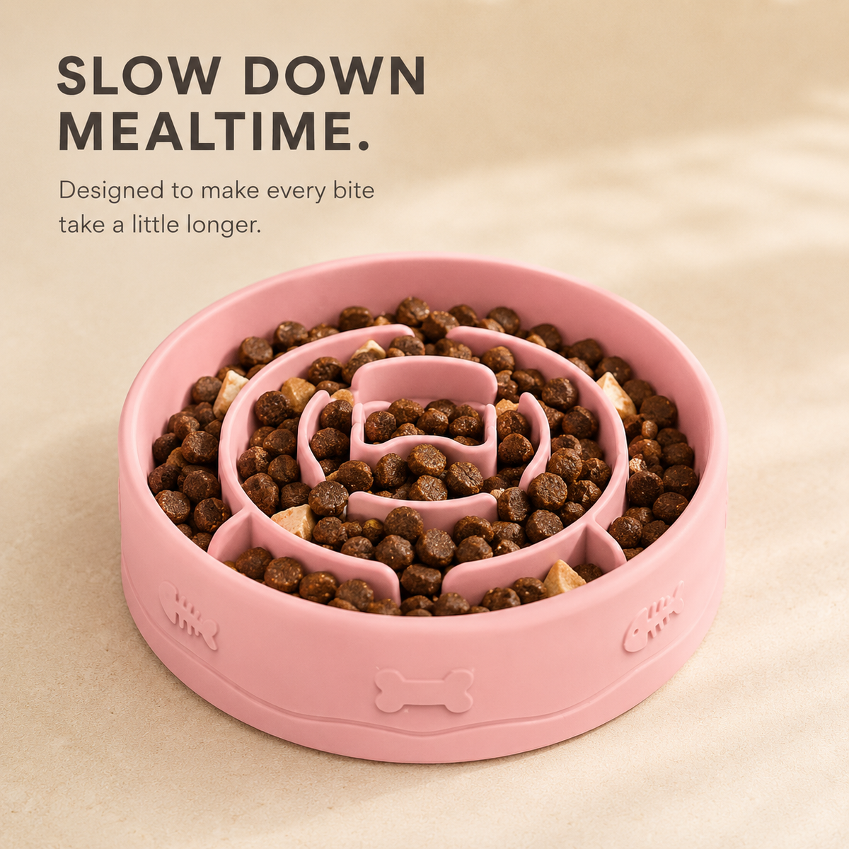 Two-in-One Silicone Slow Feeder & Water Bowl