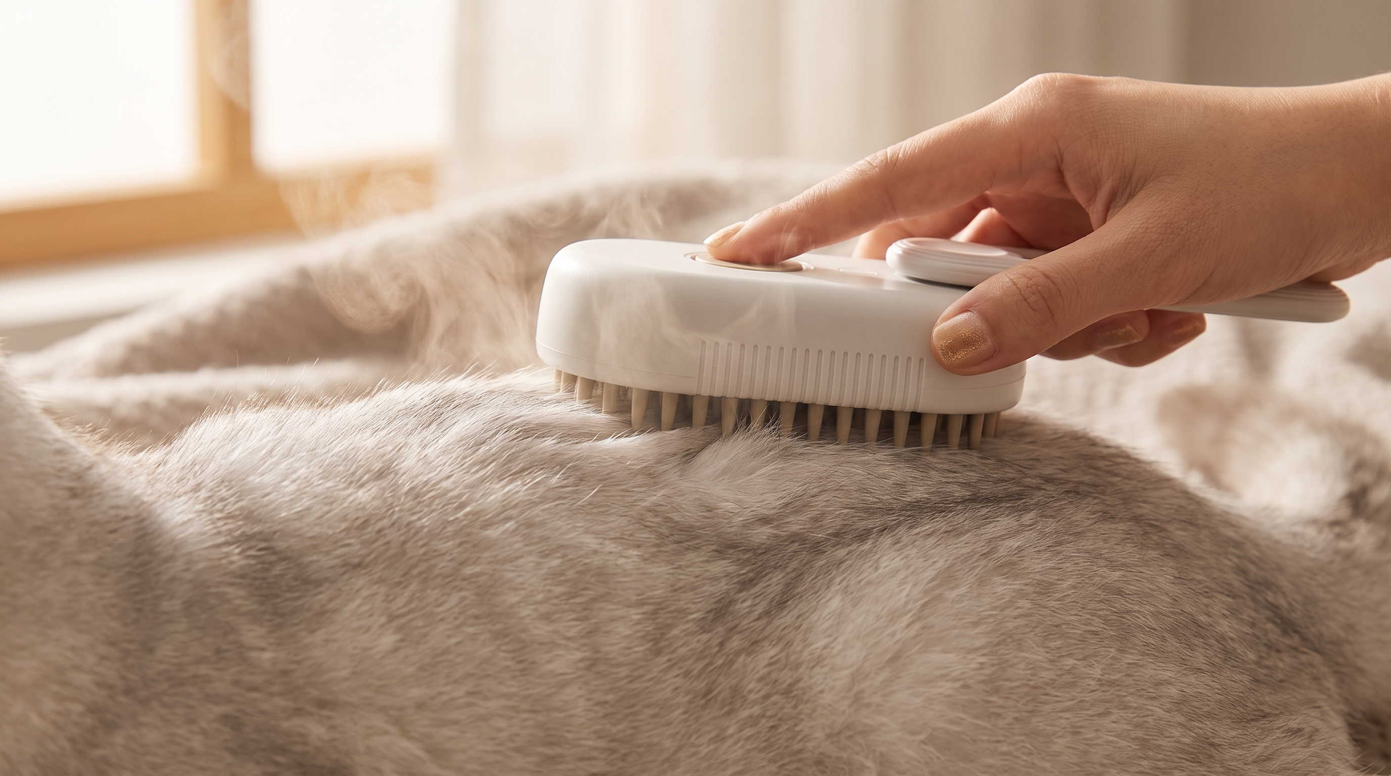 Glowcoat 3-in-1 Steam Grooming Brush